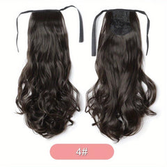Large Curly Wave Ponytail Extension Synthetic Hair For Women