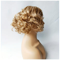 Fluffy Short Curly Bob Cut Wig With Bangs