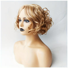 Fluffy Short Curly Bob Cut Wig With Bangs