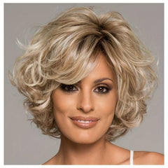 Fluffy Short Curly Bob Cut Wig With Bangs