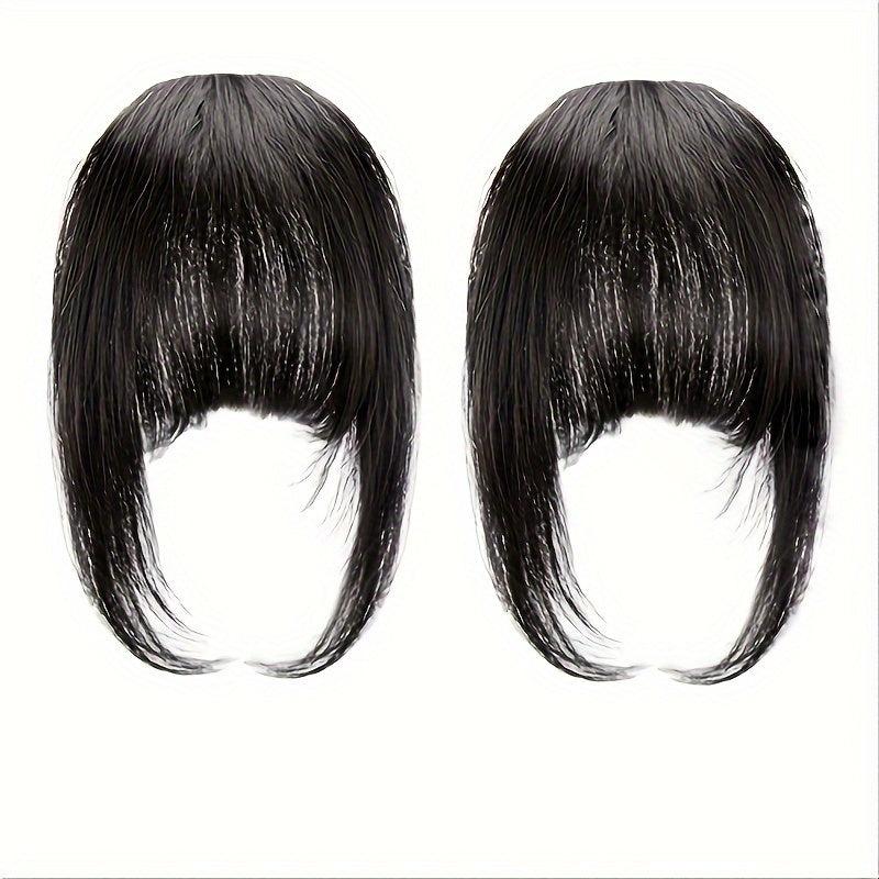 Human Hair Bangs Clip In Straight Fringe Bangs for Women Girls