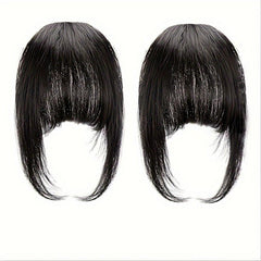 Human Hair Bangs Clip In Straight Fringe Bangs for Women Girls