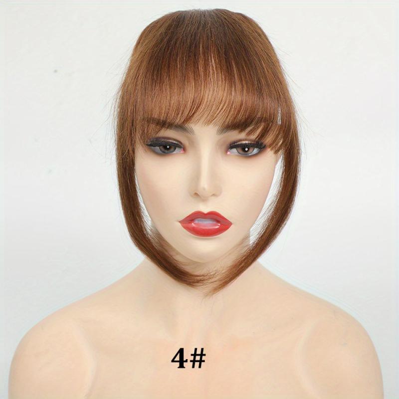 Human Hair Bangs Clip In Straight Fringe Bangs for Women Girls