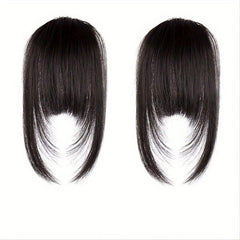 Human Hair Bangs Clip In Straight Fringe Bangs for Women Girls