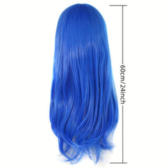 24 Inch Anime Side Bangs Wavy Curly Cosplay Party Wig Costume for Halloween