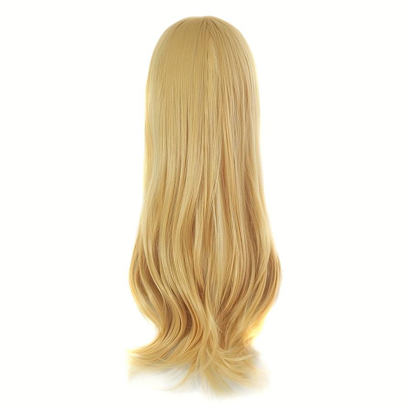 24 Inch Anime Side Bangs Wavy Curly Cosplay Party Wig Costume for Halloween