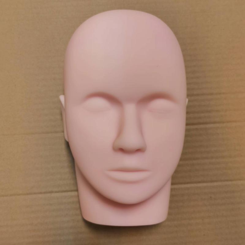 PP Material Training Mannequin Flat Head Makeup Practice Beauty Eyelashes