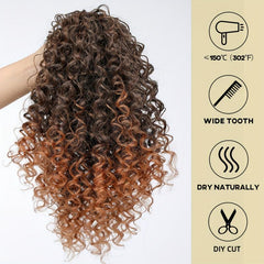 Medium Long Curly Drawstring Ponytail Synthetic Clip In Hair Extensions