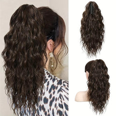 Long Curly Wavy Ponytail Extensions Natural Looking