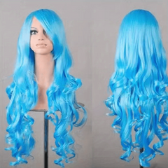 28 Cm Long Wavy Hair Anime Cosplay Wig with Bangs