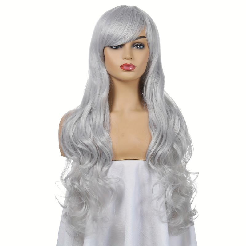 28 Cm Long Wavy Hair Anime Cosplay Wig with Bangs