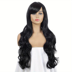 28 Cm Long Wavy Hair Anime Cosplay Wig with Bangs