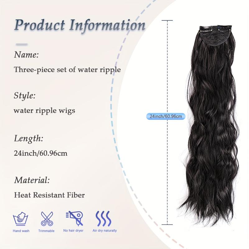 3pcs Water Wave Hair Extensions 180g