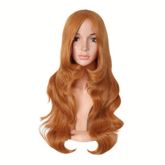 Long Curly Synthetic Wig With Bangs for Halloween Cosplay