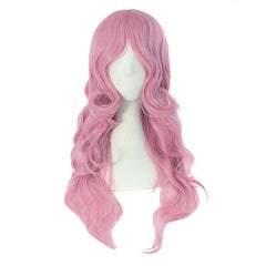 Long Curly Synthetic Wig With Bangs for Halloween Cosplay