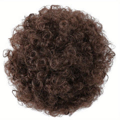 Short Kinky Curly Hair Bun Drawstring Ponytail
