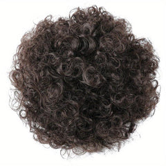 Short Kinky Curly Hair Bun Drawstring Ponytail