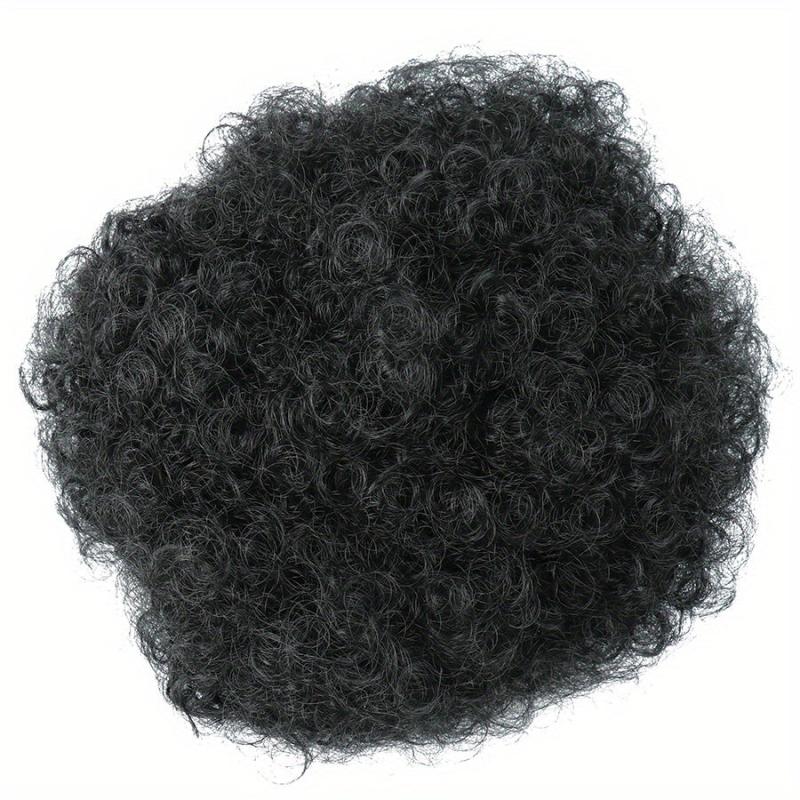 Short Kinky Curly Hair Bun Drawstring Ponytail