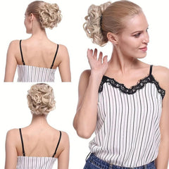 Messy Curly Bun Hair Pieces Clip In Ponytail Extension Chignon
