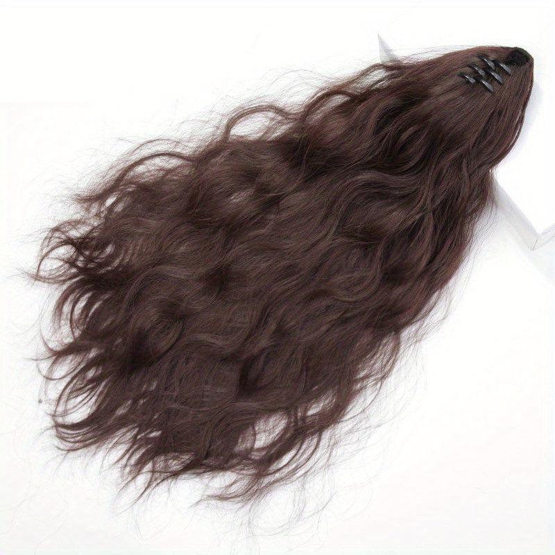 Long Water Wave Claw Clip Ponytail Hair Extensions 50.8cm Synthetic Hairpieces