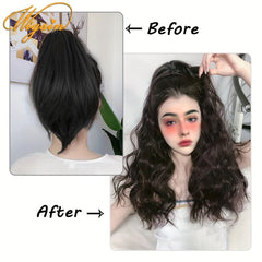 Long Water Wave Claw Clip Ponytail Hair Extensions 50.8cm Synthetic Hairpieces