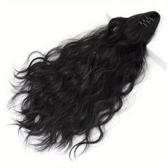 Long Water Wave Claw Clip Ponytail Hair Extensions 50.8cm Synthetic Hairpieces