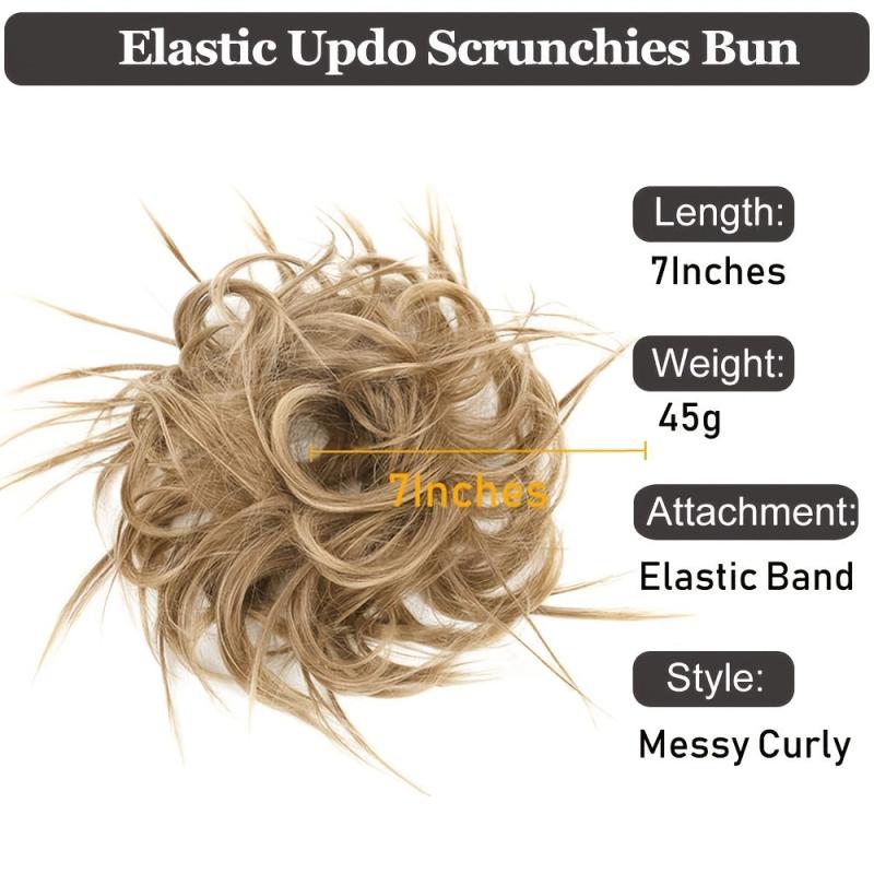 Stylish Messy Bun Hair Extension with Elastic Bands for Women