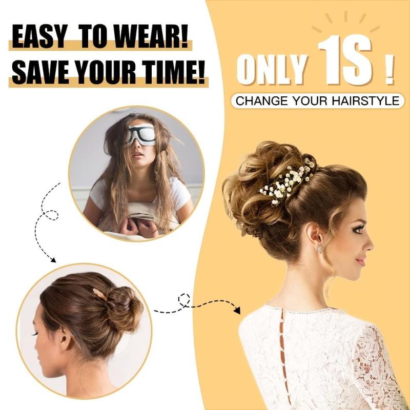 Stylish Messy Bun Hair Extension with Elastic Bands for Women