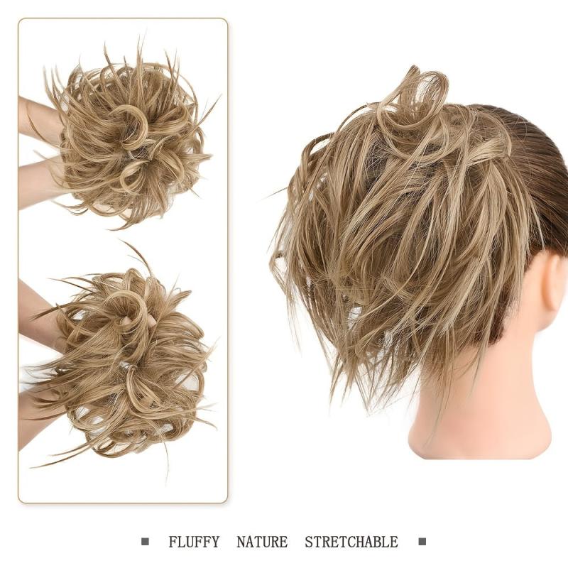 Stylish Messy Bun Hair Extension with Elastic Bands for Women