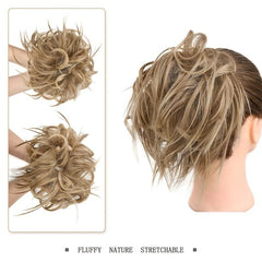 Stylish Messy Bun Hair Extension with Elastic Bands for Women