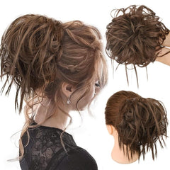 Stylish Messy Bun Hair Extension with Elastic Bands for Women