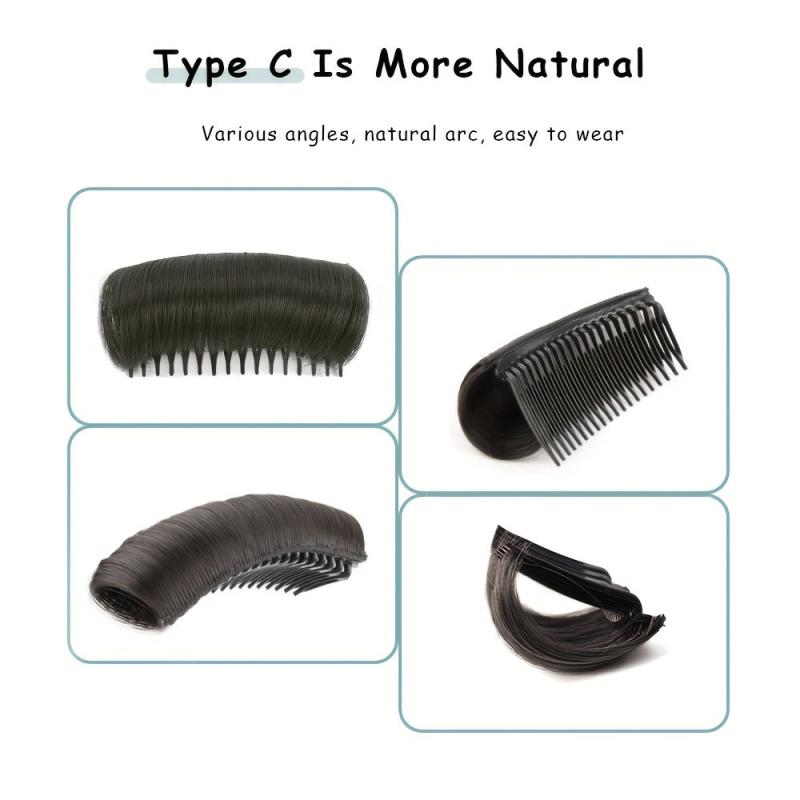 Synthetic Hair Pads With Comb Clip In Hair Extensions