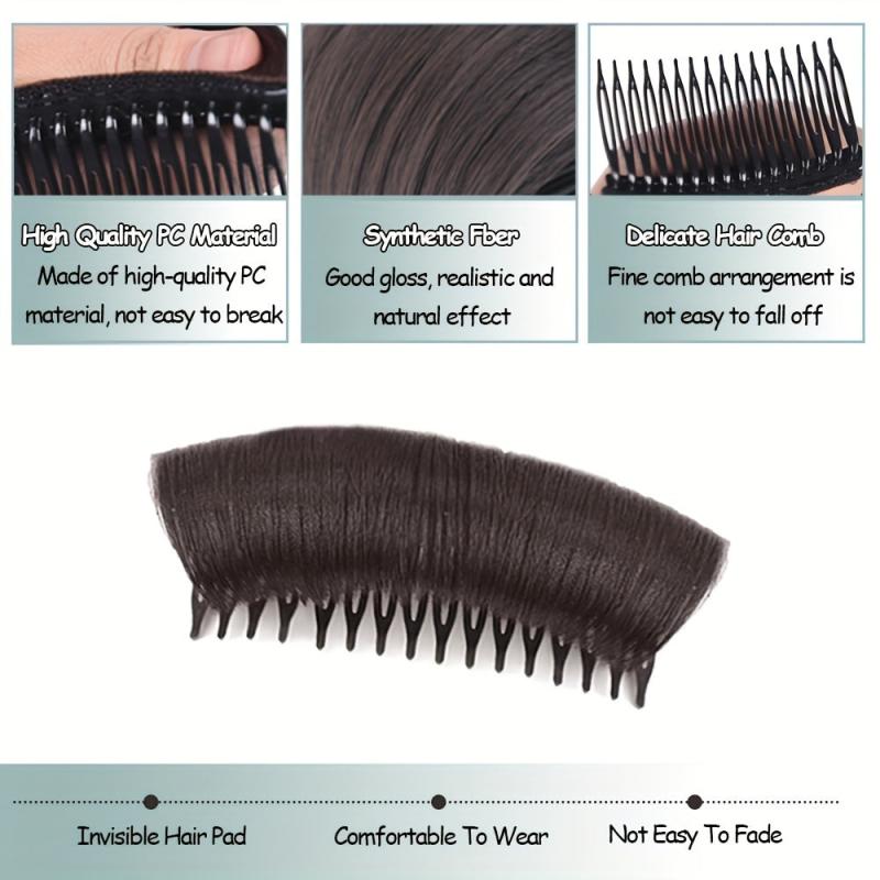 Synthetic Hair Pads With Comb Clip In Hair Extensions