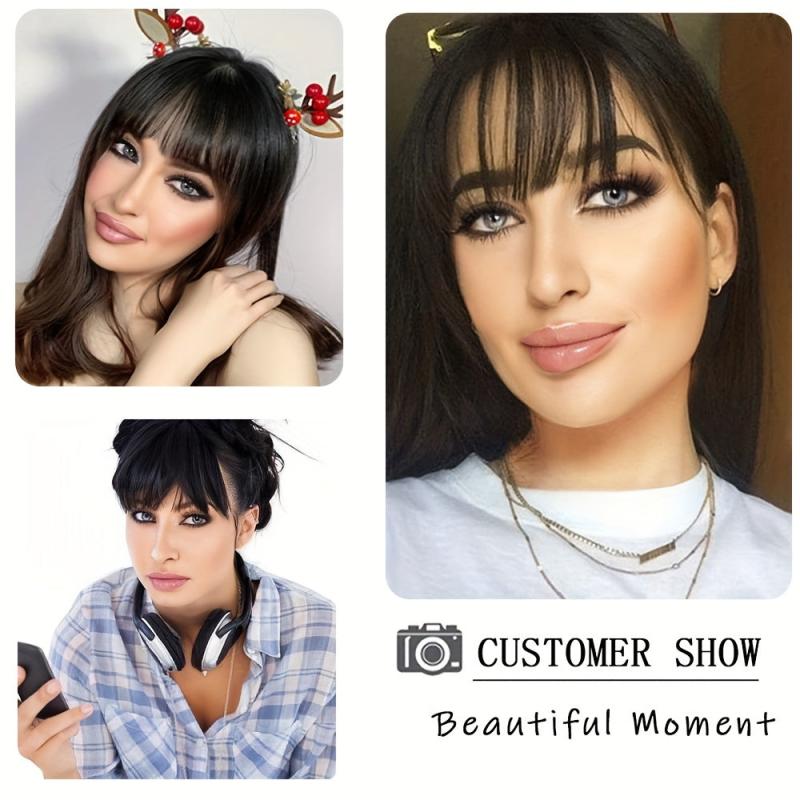 Clip In Bangs One Piece In Fringe Natural Flat Air Bangs For Women