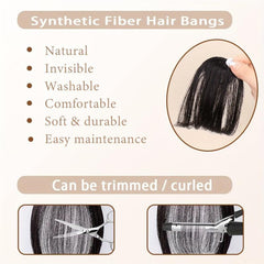 Clip In Bangs One Piece In Fringe Natural Flat Air Bangs For Women