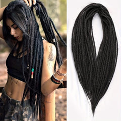 Double Ended Dreadlock Extensions 100 Human Hair Crochet Hair 8-14in