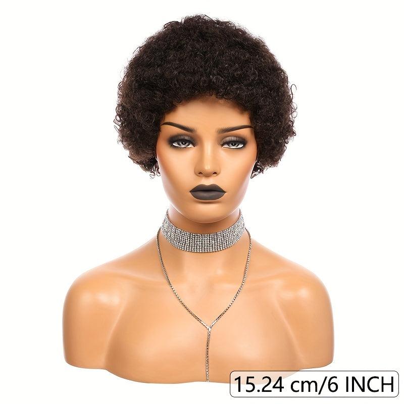 Afro Kinky Curly Pixie Cut Wig Short Bob Wigs For Women