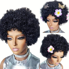 Afro Kinky Curly Pixie Cut Wig Short Bob Wigs For Women