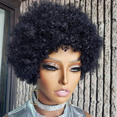 Afro Kinky Curly Pixie Cut Wig Short Bob Wigs For Women