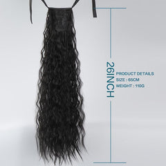 Curly Drawstring Ponytail Extension Synthetic Clip In Natural Wave Ponytail