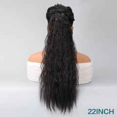 Curly Drawstring Ponytail Extension Synthetic Clip In Natural Wave Ponytail