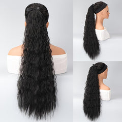 Curly Drawstring Ponytail Extension Synthetic Clip In Natural Wave Ponytail
