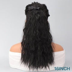 Curly Drawstring Ponytail Extension Synthetic Clip In Natural Wave Ponytail