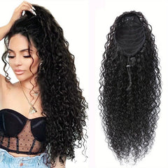 Kinky Curly Human Hair Ponytail Extensions 20-36 cm