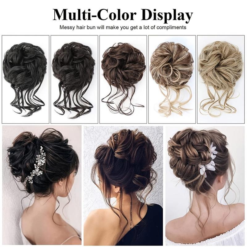 Messy Bun Hair Piece Scrunchie Updo Wrap Hair Extensions