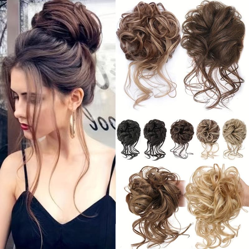 Messy Bun Hair Piece Scrunchie Updo Wrap Hair Extensions