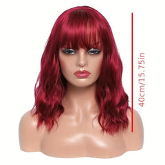 Short Curly Wig High Temp Fiber Synthetic Wig Head Set With Bangs