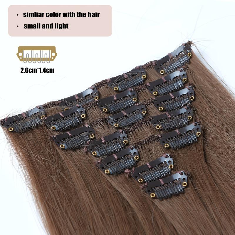 Synthetic Fiber Hair Extensions 7 Pieces Set for Women