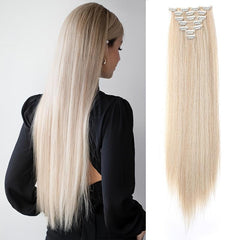 Synthetic Fiber Hair Extensions 7 Pieces Set for Women