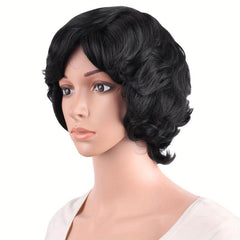 Short Curly Wigs Heat Resistant Synthetic Fiber Hair Short Layered Wig For Women